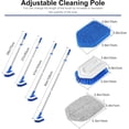 thumbnail image 2 of Bathroom Scrubber with Extendable Long Handle 50'' -3-in-1 Tub and Tile Cleaning Brush Interchangeable Head Attachment Shower Scrubber for Cleaning Bathroom Shower Bathtub Floor, 2 of 2