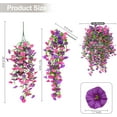 thumbnail image 2 of "UV & Fading Resistant Artificial Hanging Flowers Morning Glory for Outdoors Decoration, Suitable for Home Porch Patio Balcony Planter Yard Garden Farmhouse (4Pcs), 2 of 4