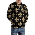 thumbnail image 4 of Gold & Black Fleur De Lis Oversized Hoodies for Women Pullover Womens Clothes with Pocket Mens Ultimate Pullover Hoodie Sweatshirt S-6XL, 4 of 8
