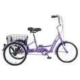 thumbnail image 3 of HLAiLL Adult Tricycle, 20/24/26 inch Adult Trike 3 Wheel Cruiser Bike, Pedals Forward, Large Shopping Basket, Multiple Colors, 3 of 6