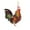 F, variant on JeashCHAT Christmas Chicken Ornament Acrylic Chicken with Christmas Hat Pendant Holiday Christmas Tree Decorations Outdoor Rooster Hanging Pendant Gift
