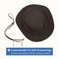 thumbnail image 5 of RESISTANCE Western Cowboy Hat Grain Cow Leather With Buffalo Conchos Hat Band, 5 of 6