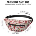 thumbnail image 3 of Fanny Pack Beige Christmas Santa and Gift Pattern Waist Pack Bag,Running Cross Bag,Waterproof Large Fanny Packs for Women Men for Travel Running Hiking Cycling, 3 of 6