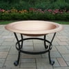 30 in. Round Fire Pit in Black and Copper