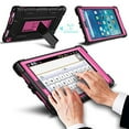 thumbnail image 4 of Dteck Compatible with Kindle Fire HD 8 Tablet Case (7th and 8th Generation, 2017 and 2018 Release), Kindle Fire 8 Case, Heavy Duty Full Body Protection Shockproof Kickstand Case Cover, Rose, 4 of 7