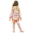 thumbnail image 7 of FORMRS Niños Bathrobe Unisex Hooded Robe Soft Plush Pajamas Sleepwear, Size 2-3T, Leaves Pattern, 7 of 7