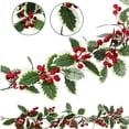 thumbnail image 4 of TanSiDing 1pcs Christmas Berry Garland Artificial Vines with Red Berries for Holiday Home Decor Fireplace Mantel Table Centerpiece Wedding Party, 4 of 8