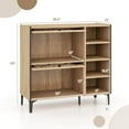 thumbnail image 3 of Costway Armoire de Rangement pour Chaussures avec Portes Rabattables, Tablettes Ajustables et Amovibles pour l'Entrée, 3 of 9