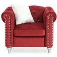 thumbnail image 4 of Glory Furniture Raisa Velvet Chair in Burgundy, 4 of 6