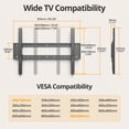 thumbnail image 4 of MountLiving Heavy Duty Fixed TV Mount for 42 to 120 inch Flat TVs, Low Profile TV Wall Mount Holds 220 lbs, Max VESA 900x600, Fits 16"/18"/32" Studs, 4 of 10