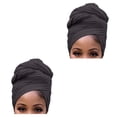thumbnail image 1 of Minnieouse Turbante Nudo Estilo simple Interior Hijab Sombrero Multiusos Liso A prueba de polvo Pañuelo Transpirable Gorras Pérdida Sombrero Gris oscuro 2Conjunto, 1 of 6