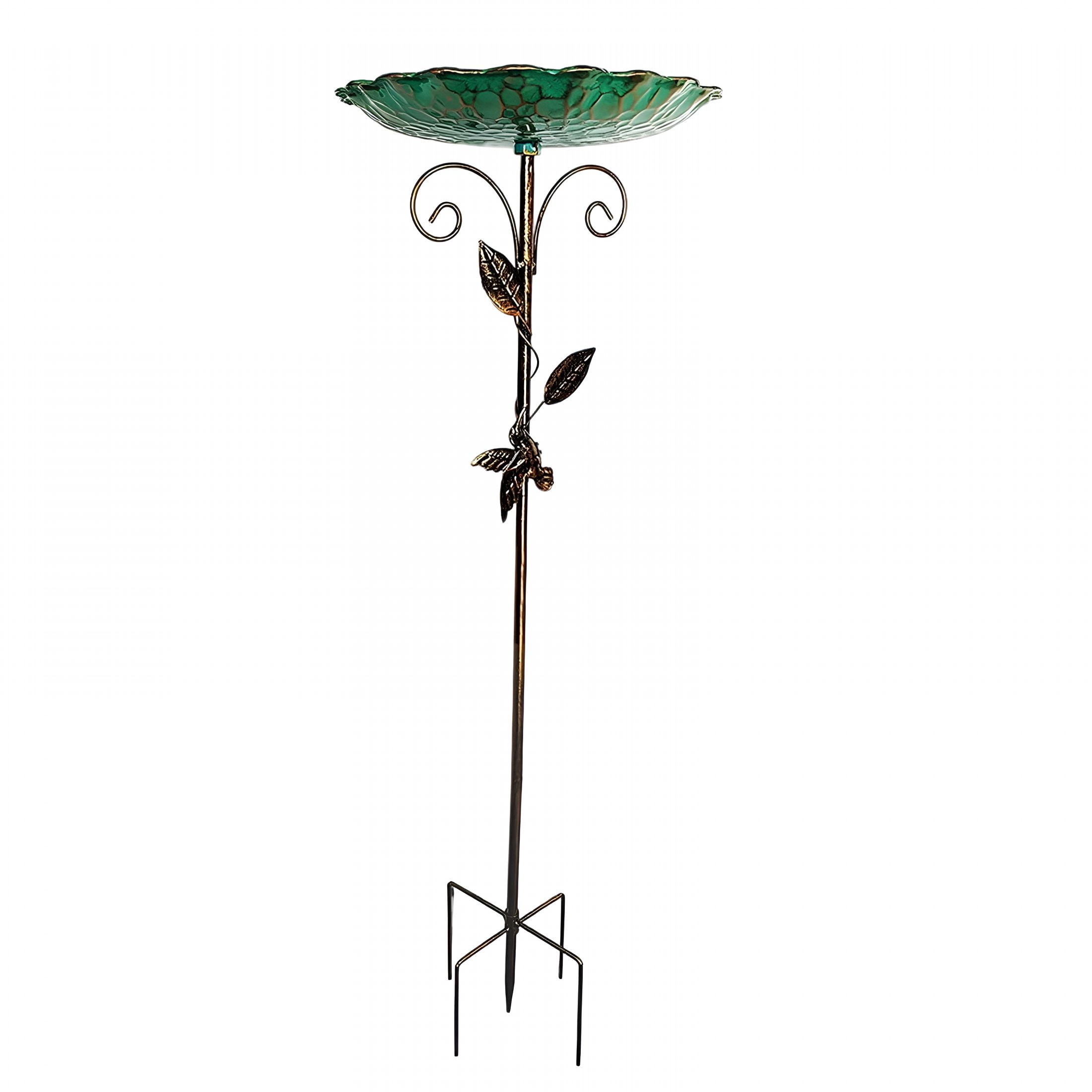 ACDANC 30In Metal Bird Bath for Outside, Vintage Freestanding Birdbaths & Birdfeeder, Bird Baths Feeder Bowl for Outdoors Garden Patio Yard Lawn Decor,5-Pronged Base, Decor for Garden Patio