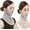 Beige Grey, variant on Women Silk Mask Veil Summer Anti-Dust Face Mask Neck Gaiter Sun Proof Face Cover UV Protection