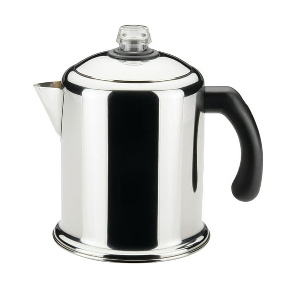 Farberware 8 Cup Classic Stainless Steel Yosemite Coffee Percolator, Stainless Steel