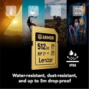 Lexar Professional ARMOR GOLD 512GB UHS-II V60 SDXC Memory Card