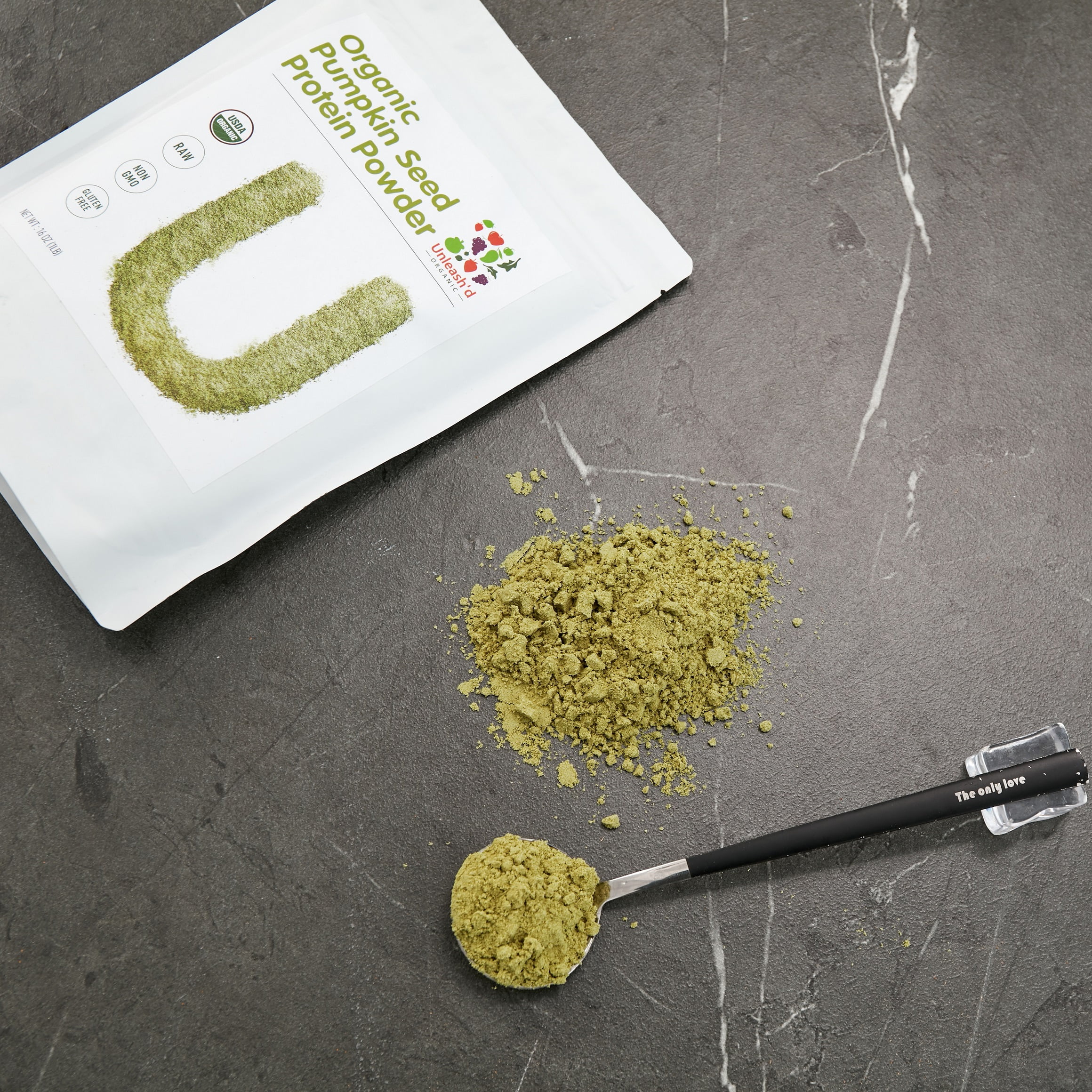 Organic Pumpkin Seed Protein Powder 1 Pound, 19 Grams Organic Plant Based Protein Powder Without Artificial Sweeteners, Non-GMO, Vegan, Gluten Free