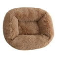 thumbnail image 4 of Cama para perros y gatos, cálida perrera, manta larga de felpa para dormir en invierno, casa para cachorros marrón claro L, 4 of 9