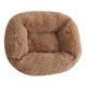 thumbnail image 4 of Cama para perros y gatos, cálida perrera de peluche, saco de dormir para cachorros, colchón marrón claro L, 4 of 9
