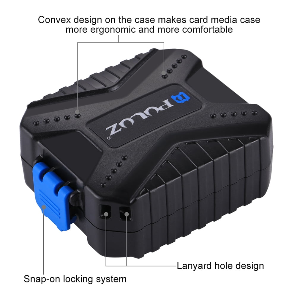 PULUZ SD SIM Card Case Holder, 27 Slots Waterproof Anti-Shock Memory Card  Holder Storage Box for 4CF…See more PULUZ SD SIM Card Case Holder, 27 Slots