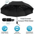 TUMELLA Compact Windproof Travel Umbrella, Strong, Light, Automatic