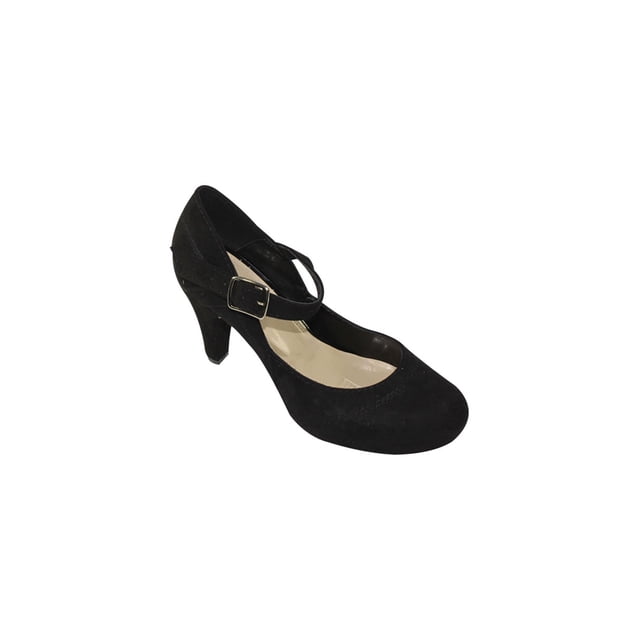 ZAPATILLAS TACONES LEON NEGRO DAMA MUJER GAMUZA 9654 LEON 9654