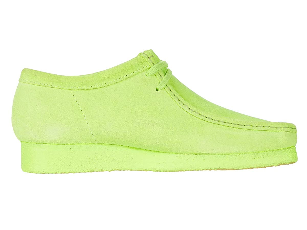 clarks wallabee lime suede