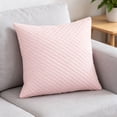 thumbnail image 5 of Throw Pillow Cover,Soft Washable Zipper Hidden Closure for Sofa Couch Decoration Bedroom Bed Accent Living‑Room Home Styling 18x18 Inch,Light-Pink, 5 of 5