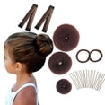 thumbnail image 1 of 17 Pcs Donut Hair Bun Maker Set, Easy To Use, Lightweight Durable, 1 of 5