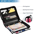 thumbnail image 3 of FORMRS Zipper Binder with Shoulder Strap 2-inch Ring 500 Sheet Capacity File Bag, Blue Retro Shapes, 3 of 5