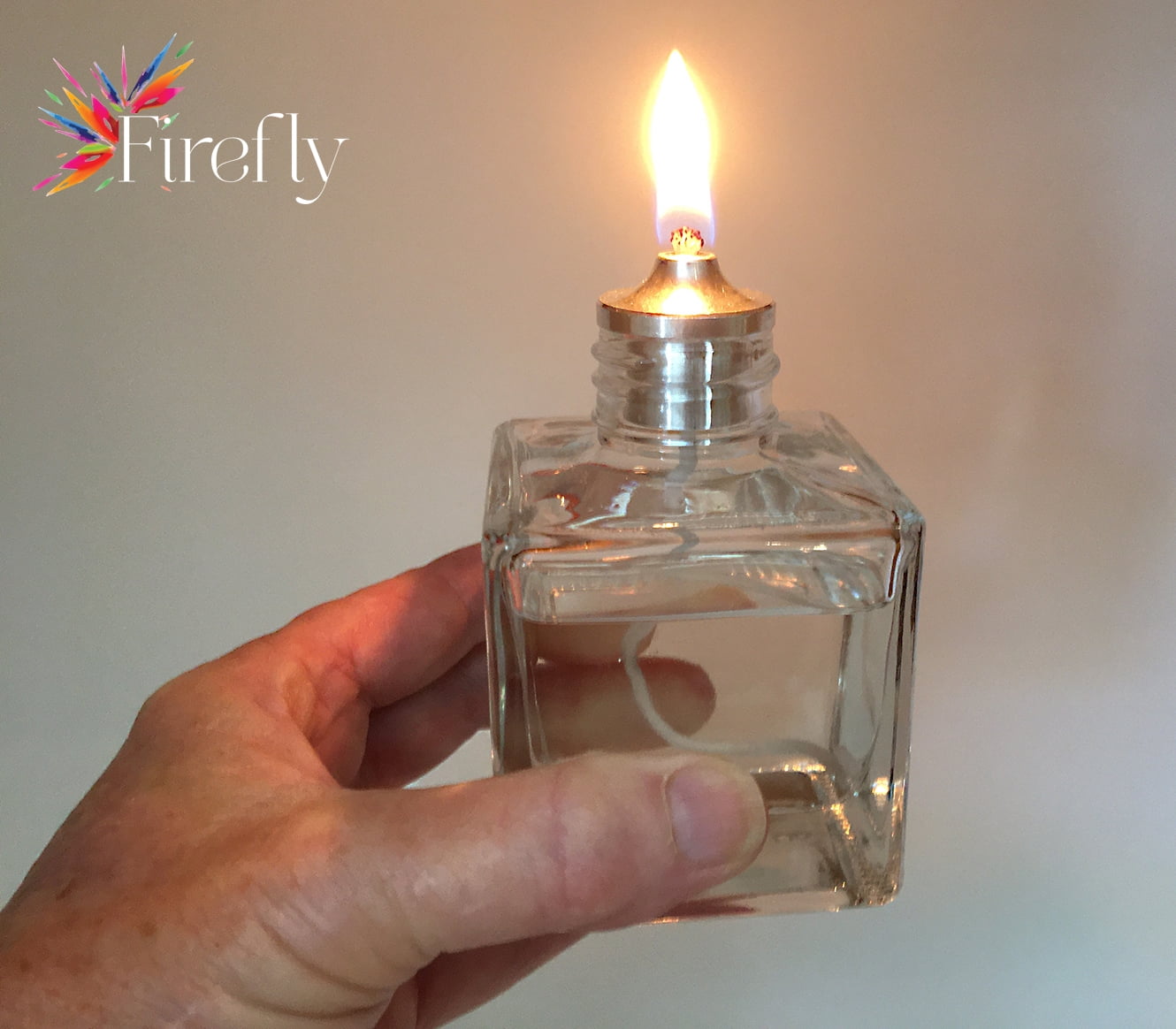 Firefly Fuel Aura Petite Glass Refillable Oil Lamp - 2.75 oz - Clear