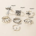 thumbnail image 3 of EGNMCR Rings Colorful Rings For Teen Girls Trendy Gold Signet Enamel Rings 5pcs Stackable Rings 4 rings, 3 of 9