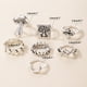 thumbnail image 3 of Anillos para mujer, regalos para mujeres, anillos coloridos para adolescentes, anillos de esmalte con sello dorado de moda, 5 piezas, anillos apilables, 4 anillos, 3 of 5