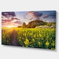 thumbnail image 2 of Fantastic Yellow Field at Sunset - Large Landscape Canvas Art Print, 2 of 4