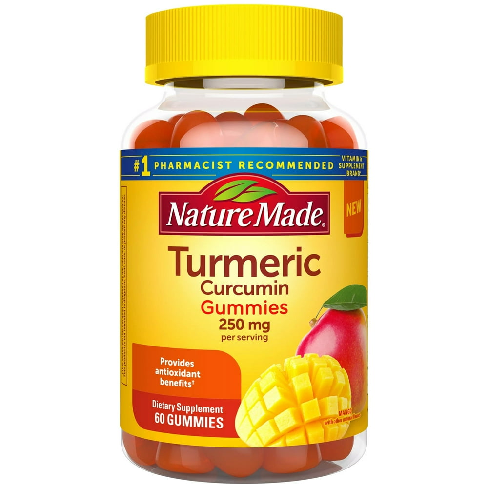 Nature Made Turmeric Curcumin Supplement, 60 Gummies, 250mg