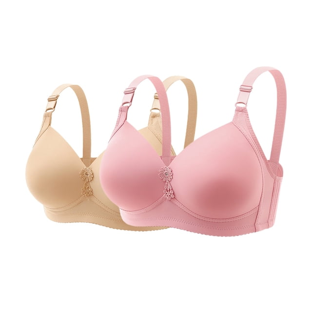 High Support Bras For Women Adjustable Strap Full Coverage Up Bras Comfortable No Underwire Wireless Bras
