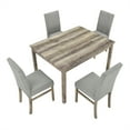 thumbnail image 2 of Kitchen Table And Chairs For 4, 5-Piece Modern Dining Table Set With 4 Upholstered Chairs, Rectangular 4 Seater Dinette Set For Dining Room Small Space, 2 of 9