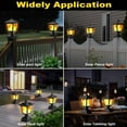 thumbnail image 7 of Solar Post Cap Lights for 4x4 Wood Fence, Flickering Flame LED, Waterproof Outdoor Deck & Garden Lighting, 2 Pack, Auto On/Off, Black, 7 of 7