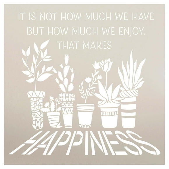CraftJoy Stencil - Inspire Your Home Decor with DIY Inspirational Paint Wood Sign. Reusable Mylar Template in 12x12 inches Size