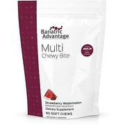 Bariatric Advantage Multi Chewy Bite, Soft Chew Multivitamin for Bariatric Surgery Patients Including Gastric Bypass and Bariatric Sleeve - Strawberry Watermelon Flavor, 60 Count