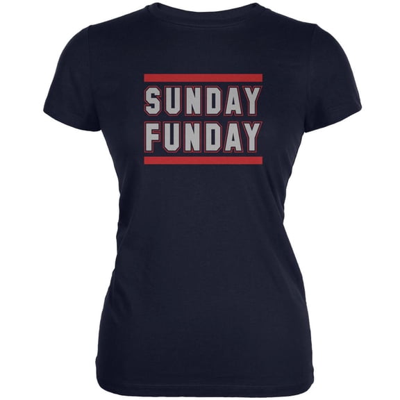 Sunday Funday New York Navy Juniors Soft T-Shirt - Small