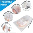thumbnail image 3 of 2025 Latest Model Clear Shoe Bags - 10 PCS, 15.7" x 11.8", Drawstring Travel, 3 of 5