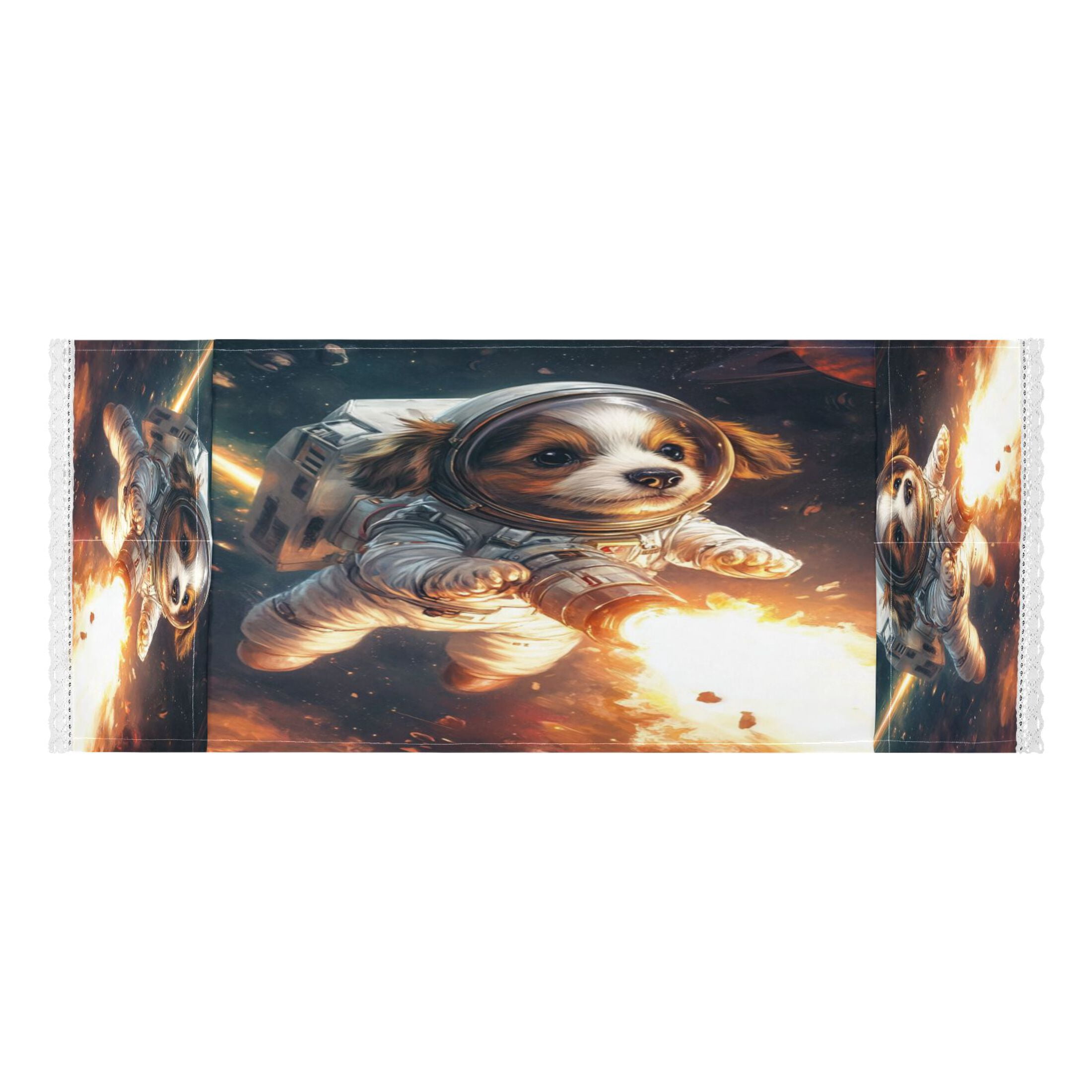 Dogs From Outer SpaceWasher and Dryer Covers Dust-Proof and Oil Resistant Fridge Cover with 4 Storage Pockets Washing Machine Top Cover for Laundry Kitchen Home 51.2 x 22 In