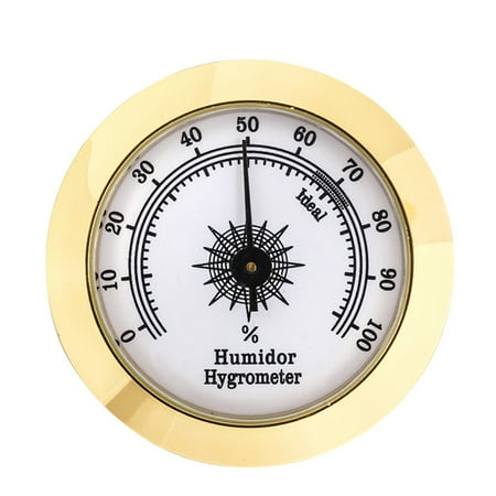 

Hygrometer Alloy Firm Embedded Installation Small Mini High Accuracy Anti-corrosion Portable Humidity Gauge No Battery Required Gold
