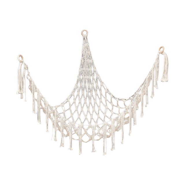 Animal de Peluche Hamaca Red de Peluche Juguete Macramé Esquina Red Borla Decorativo Colgante Suave Organizador para Sala de Estar Hogar Blanco perfecl Red para hamacas