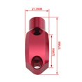 thumbnail image 5 of Abrazadera de montaje para espejo de manillar de 22 mm, adaptador de accesorios de aleación de aluminio rojo, 5 of 5