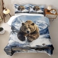 thumbnail image 2 of Homewish Safari Bear Bed Spread Queen,Lake House Waterfall Queen Coverlet Set,3-Piece, 2 of 7