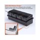 thumbnail image 5 of Juego de cajas para condimentos, 4 piezas, frascos para sal y especias, frascos para especias, recipientes para condimentos de cocina, frascos de almacenamiento con 4 cucharas, color negro, 5 of 5