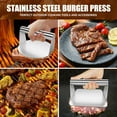 thumbnail image 3 of Trianu Stainless Steel Burger Press, 5.5 inch Round Burger Smasher, Non-Stick Smooth Hamburger Press Bacon Press Flat Bottom Without Ridges, Grill Press for Flat Top Griddle Grill Cooking, 3 of 7