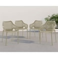 thumbnail image 2 of Pemberly Row Chaise de Salle à Manger d'Extérieur Moderne Taupe pour Patio (Ensemble de 4), 2 of 6