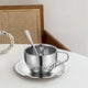 thumbnail image 3 of Tazas de Acero inoxidable perfecl doble pared con Platillo 180ml Plata, 3 of 7